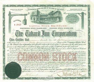 Tabard Inn Corporation - Stock Certificate